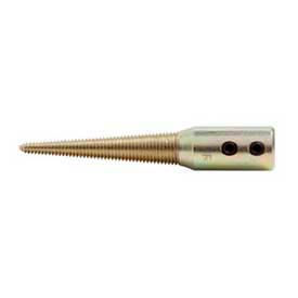 Taper Buff Spindle, Steel, Yellow Zinc, 5/8"ID, Left-Hand