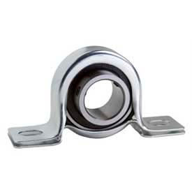 Pillow Block Ball Bearing, Self-Aligning, Pressed Steel Housing, 1/2" Bore
