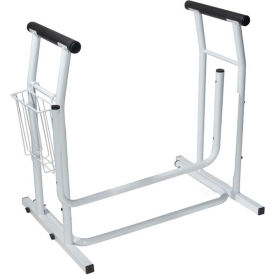 Stand Alone Toilet Safety Rail, 300 Lbs. Capacity, White