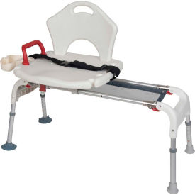 Folding Universal Sliding Transfer Bench, White