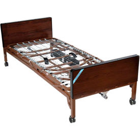 Ultra Light Full Electric Hospital Bed with Half Rails and Therapeutic Support Mattress