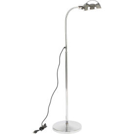 Goose Neck Exam Lamp, Dome-Style Shade, Chrome