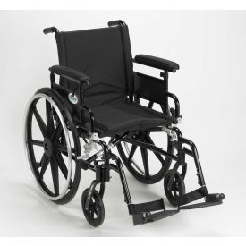 16" Wheelchair, Flip Back Detachable Adjustable Full Arms, Swing-Away Footrests