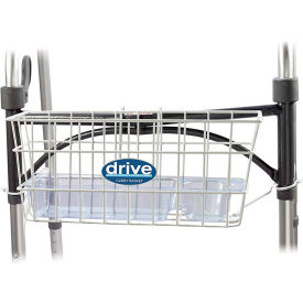 Walker Basket, Included Plastic Insert Tray & Cup Holder, White
