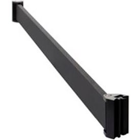 Beltrac Straight Rigid Rail Assembly, 4'L, Black Wrinkle Aluminum