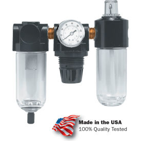 1/4" Mini FRL with Gauge, Poly Bowl, Manual