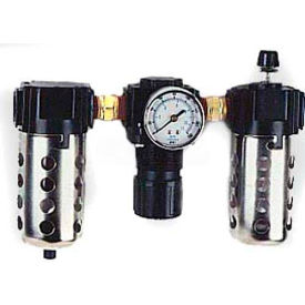 1/2" FRL, Metal Bowl with Sight, Manual & Ultra Fog Lubricator