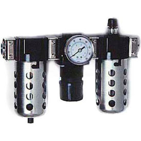3/8" Modular FRL W/End Ports, Gauge, Poly Bowl, Manual & Ultra Fog Lubricator