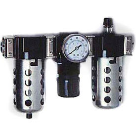 3/4" Modular FRL With End Ports, Gauge, Poly Bowl, Manual & Ultra Fog Lubricator