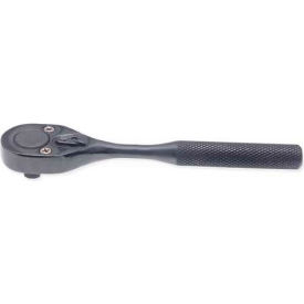 Quick Release Pear Head Ratchet, 7" Long, 3/8" Drive, Black Oxide Finish