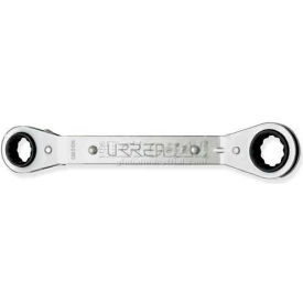 Offset Ratcheting Box-End Wrench, 5-7/16" Long, 3/8 x 7/16" Opening