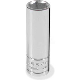Urrea SAE Deep Socket, 1/4" Drive, 5/16" Socket, 2" Long, 6 Pt