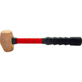 Non Sparking Hammer, 14" OAL, 54 Oz Bronze Head With Fiberglass Handle