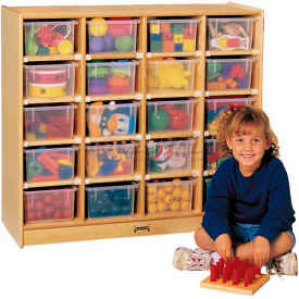 20 Tray Mobile Cubbie Without Trays, 38-1/2"W x 15"D x 35-1/2"H, Birch Plywood