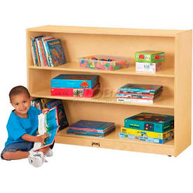 Mobile Adjustable Bookcase, 48"W x 15"D x 35-1/2"H, Birch Plywood
