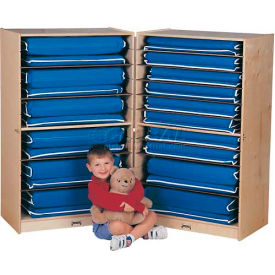 Mobile Fold-N-Lock Mat Storage, 18"W x 58"D x 48"H, Birch Plywood