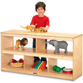 Mobile Open Toddler Shelf Unit, 50"W x 15"D x 24-1/2"H, Birch Plywood