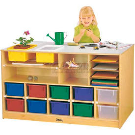 Mobile Storage Island, Twin No Tray, 48-1/2"W x 29"D x 29"H, Birch Plywood