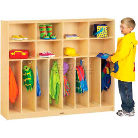 Neat-N-Trim Kid Locker, 8 Wide, 60"W x 15"D x 50-1/2"H, Birch Plywood