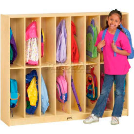 Twin Trim Kid Locker, 8 Wide, 60"W x 15"D x 50-1/2"H, Birch Plywood