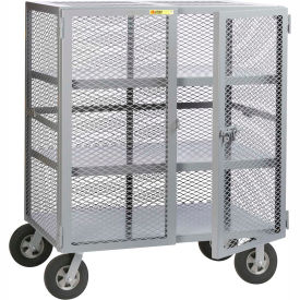 Security Box Truck w/2 Shelves, 1500 lb. Capacity, 48"L x 30"W x 60"H, Gray