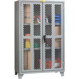 High-Vis Storage Cabinet, 2 Adjustable Shelves, 48"W x 26"D x 78"H, All-Welded, Gray