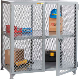 Welded Vented Locker, 1 Shelf, 73"W x 33"D x 52"H, Gray, Assembled