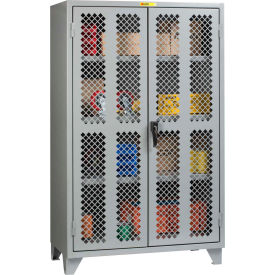 High-Vis Storage Cabinet, 3 Adjustable Shelves, 48"W x 26"D x 78"H, All-Welded, Gray
