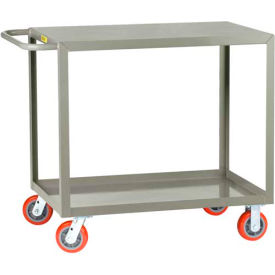 Welded Service Cart w/2 Shelves, 2000 lb Capacity, 48"L x 30"W x 35"H, Gray