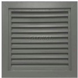 Steel Door Louver 800A, Inverted "Y" Blades, 50% Free Area, 24" X 12", Gray