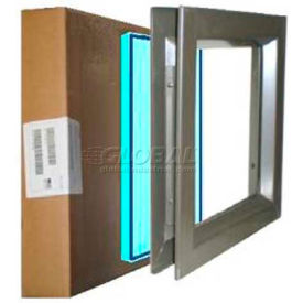 Louver & Steel Beveled Vision Lite, TEMPERED GLAZE, 24" X 24", Bronze