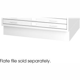 Closed Flat File Cabinet Base For 4998, 53-1/2"W, White