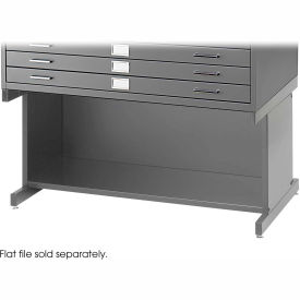 High Flat File Cabinet Base For 4994, 40-1/2"W, Gray