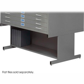 High Flat File Cabinet Base For 4998, 53-1/2"W, Gray