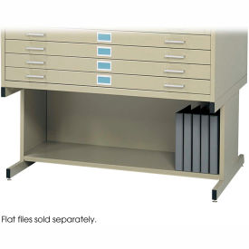 High Flat File Cabinet Base For 4998, 53-1/2"W, Brown