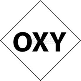 DCL114 NFPA Label Symbol, Oxy, 5" X 5", White/Black, 5/Pk