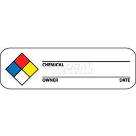 WOL3 Hazard Warning Labels, 1" X 3", Red/Yellow/White/Blue, PSP