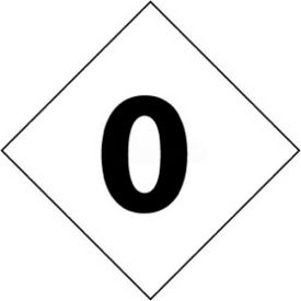 DCN20 NFPA Label Number, 2-1/2" X 2-1/2", White/Black, 5/Pk