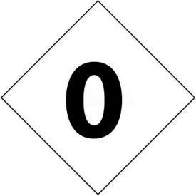 DCN60 NFPA Label Number, 7-1/2" X 7-1/2", White/Black, 5/Pk