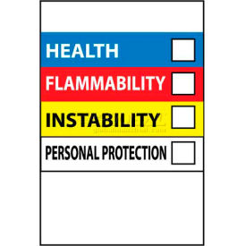 HM25 RTK Labels-Write On Color Bar / 6" X 4" / Red / Yellow / White / Blue / PSV