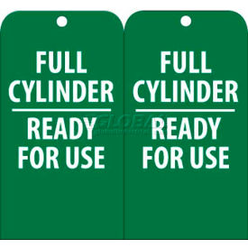 RPT36 Tags, Full Cylinder Ready For Use, 6" X 3", White/Green, 25/Pk