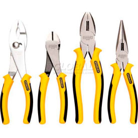 4 Piece Plier Set (Long Nose, Slip Joint, Diagonal, Linesman)