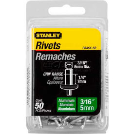 Aluminum Rivets 3/16" x 1/4", 50 Pack