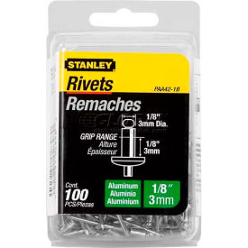 Aluminum Rivets 1/8" x 1/8", 100 Pack