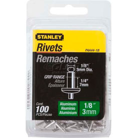 Aluminum Rivets 1/8" x 1/4", 100 Pack