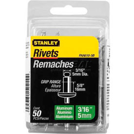 Aluminum Rivets 3/16" x 5/8", 50 Pack