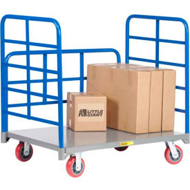 Double End Rack Platform Truck with Side Rack, 3600 lb. Capacity, 60" x 24" Deck