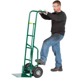 Hand Truck with Foot Kick, Continuous Handle, 10" Pneumatic Wheels, 800 lb. Cap.