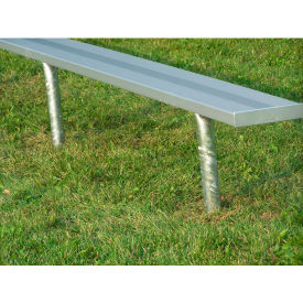21' Aluminum Team Bench, Backless, In Ground Mount