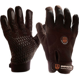 Sml Anti-Vibration Air Glove, Mechanic Style, Full Finger, Meets ANSI ISO 10819